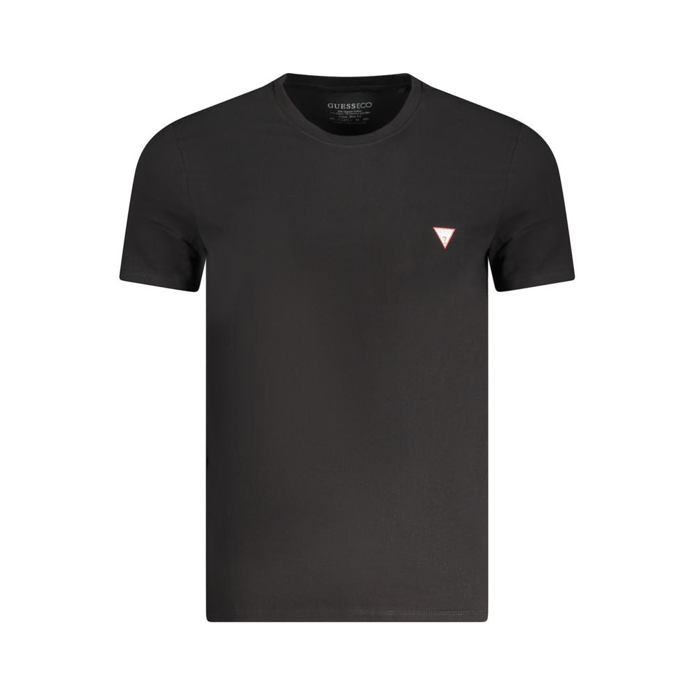 Guess Jeans Schwarzes Baumwoll-Herren-T-Shirt