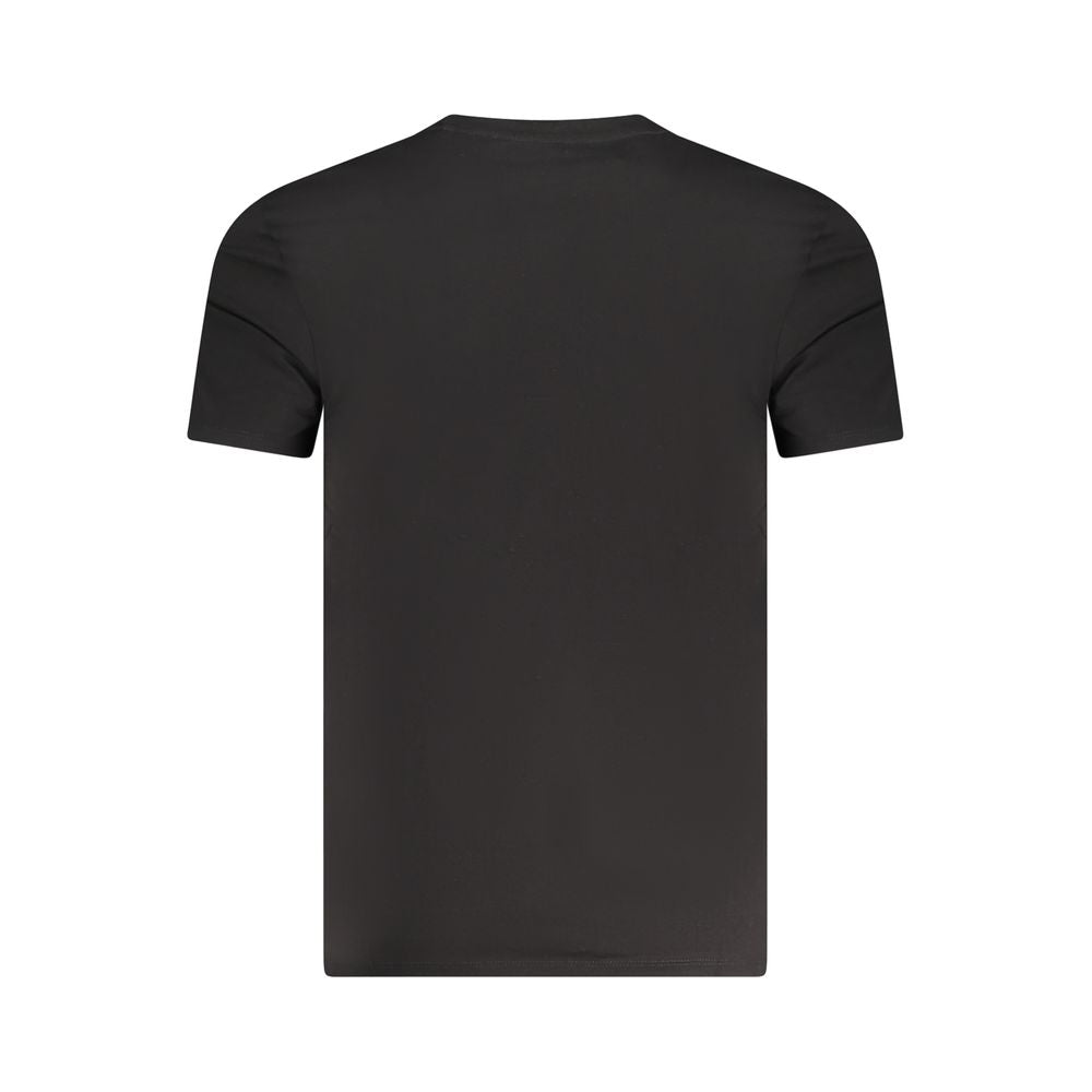 Guess Jeans Schwarzes Baumwoll-Herren-T-Shirt