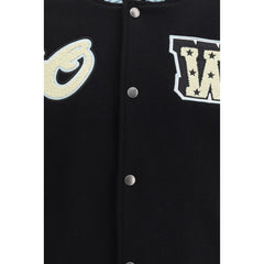 Off-White Black Wool Oves Aries Bomber