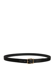 Dolce & Gabbana Herren Schwarzer Klassischer Viskosegürtel mit Metallschnalle