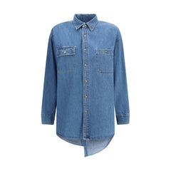 E.L.V. DENIM Blauw Denim Overhemd