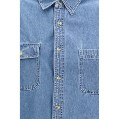 E.L.V. DENIM Blauw Denim Overhemd