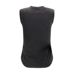 Das ärmellose T-Shirt The Attico aus schwarzer Baumwolle