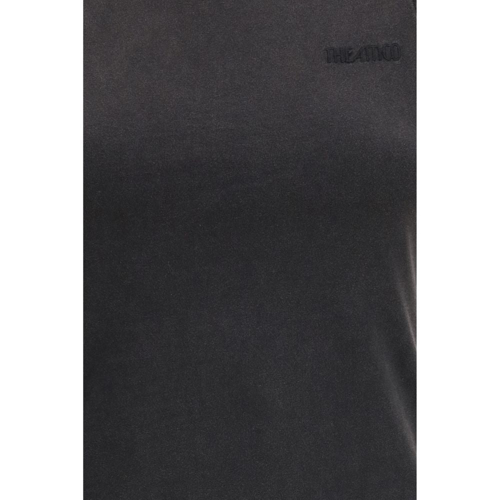 Das ärmellose T-Shirt The Attico aus schwarzer Baumwolle