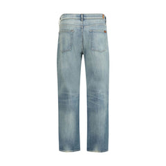 7FOR Blauw Katoen Relaxed Fit Jeans