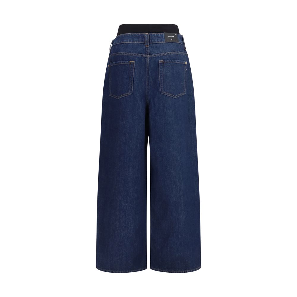 7FOR Blaue Baumwoll-Jeans mit lockerer Passform