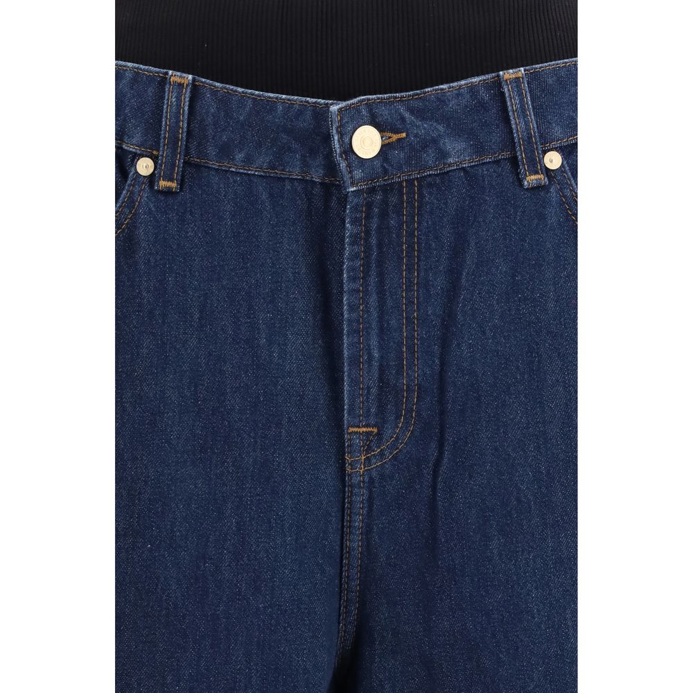 7FOR Blaue Baumwoll-Jeans mit lockerer Passform