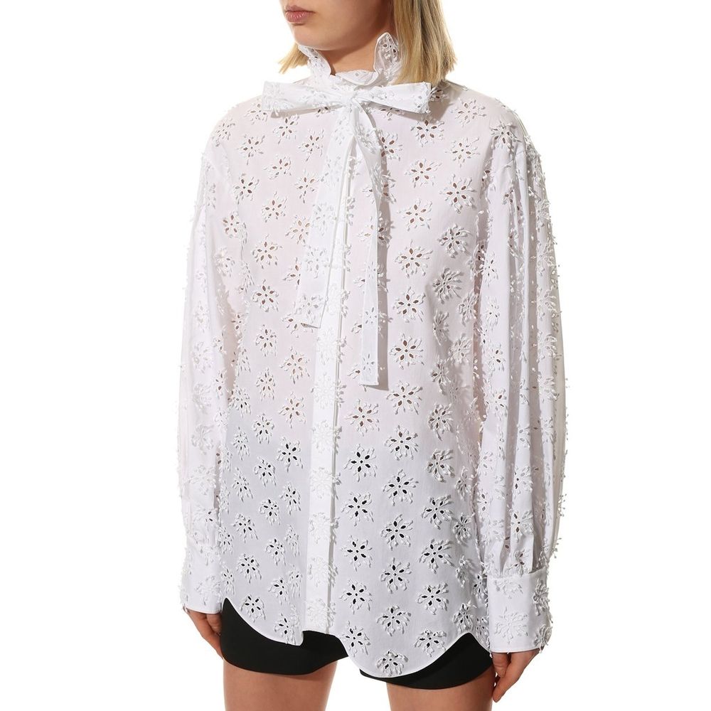 Valentino weiße Baumwollbluse