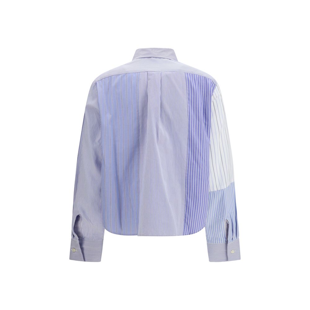 E.L.V. DENIM Blue Cotton Pattern Shirt