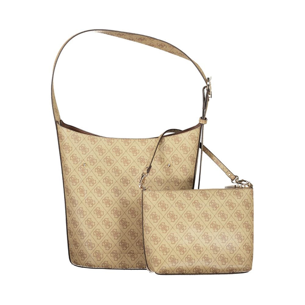 Guess Jeans Beige Polyurethan Damen Handtasche