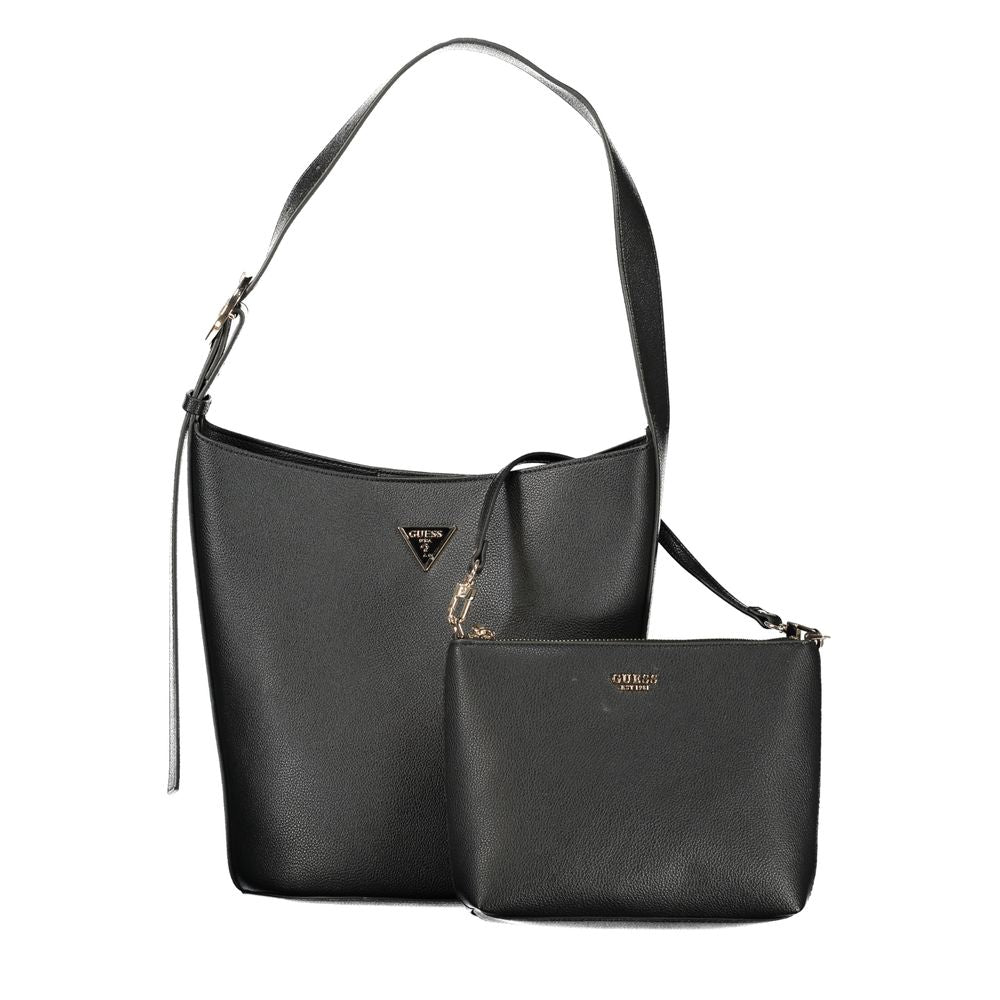 Guess Jeans Damen Handtasche aus schwarzem Polyurethan
