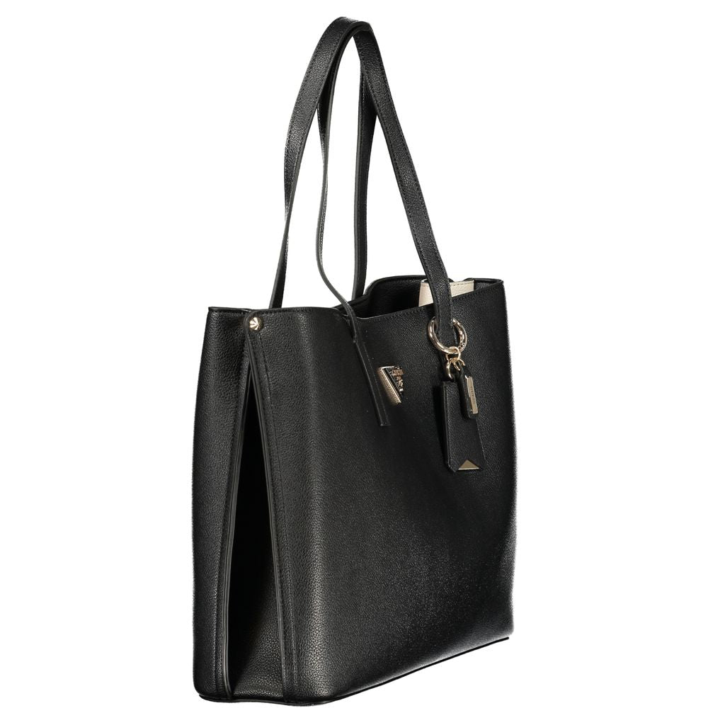 Guess Jeans Schwarze Polyurethan-Damenhandtasche