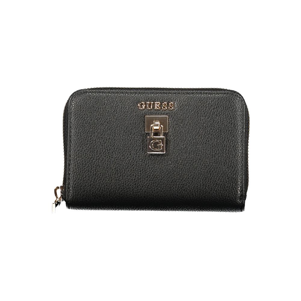 Guess Jeans Nero Polyurethan Damen Portemonnaie