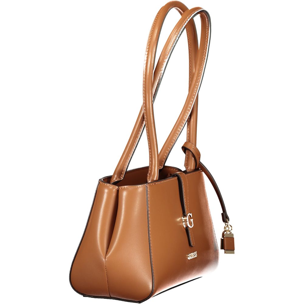 Guess Jeans Braune Polyurethan Damenhandtasche
