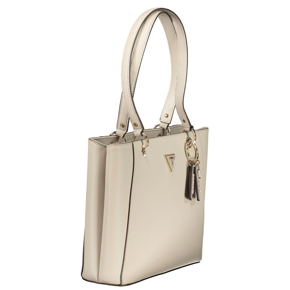 Guess Jeans Beige Polyurethan Damenhandtasche