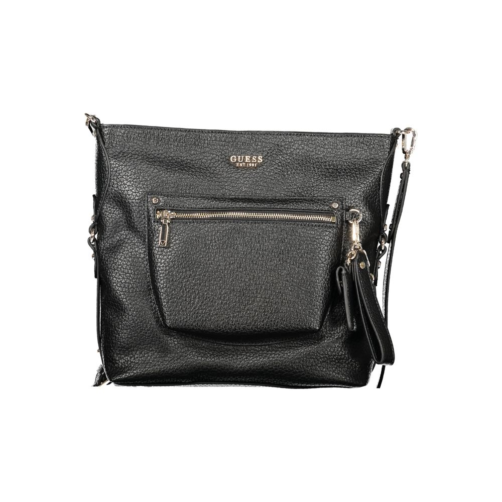 Guess Jeans Schwarze Polyurethan-Damenhandtasche
