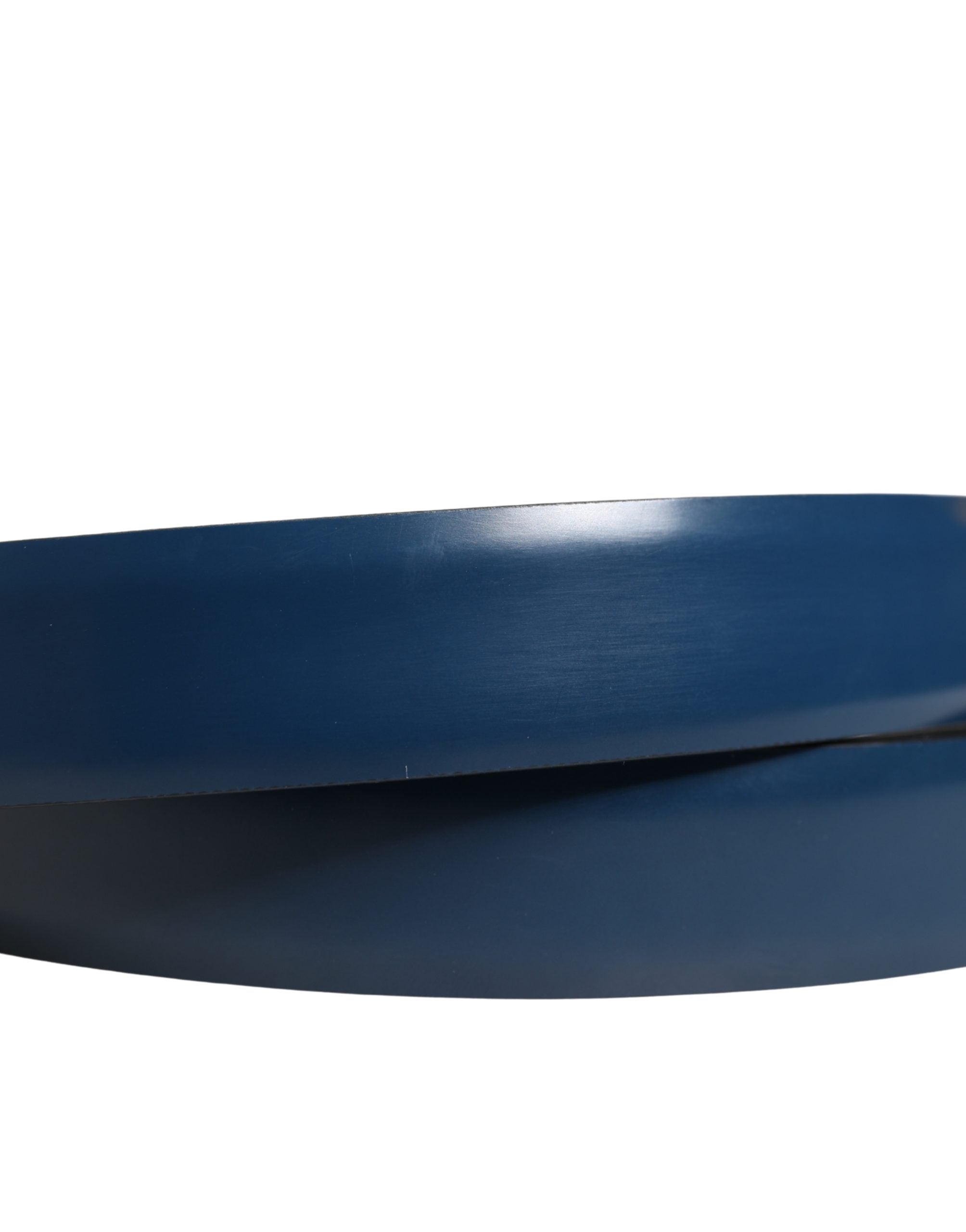 Dolce & Gabbana Heren Blauwe Klassieke Leren Metalen Gesp Riem