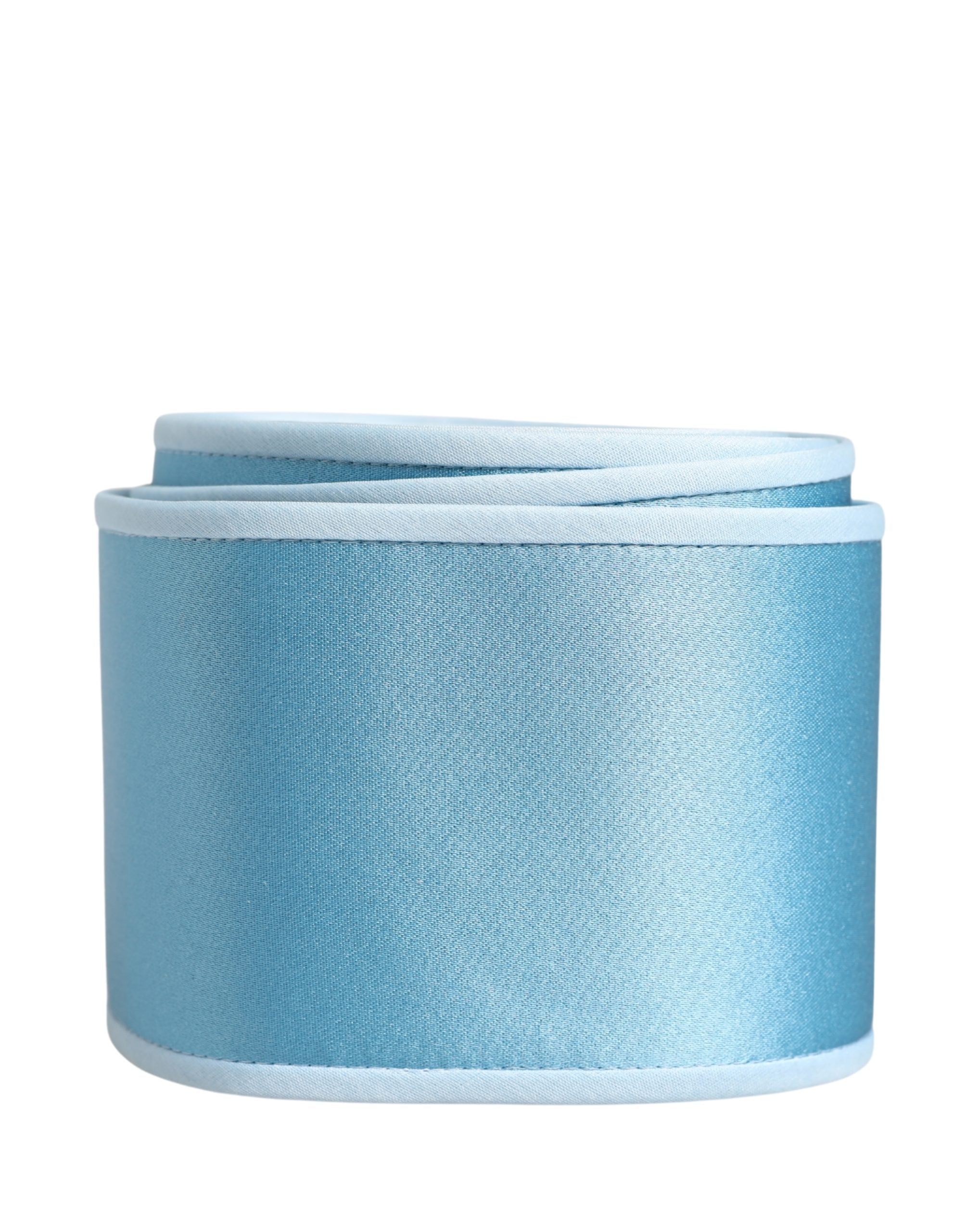 Dolce & Gabbana Light Blue Seidensatin-Taillengürtel für Damen