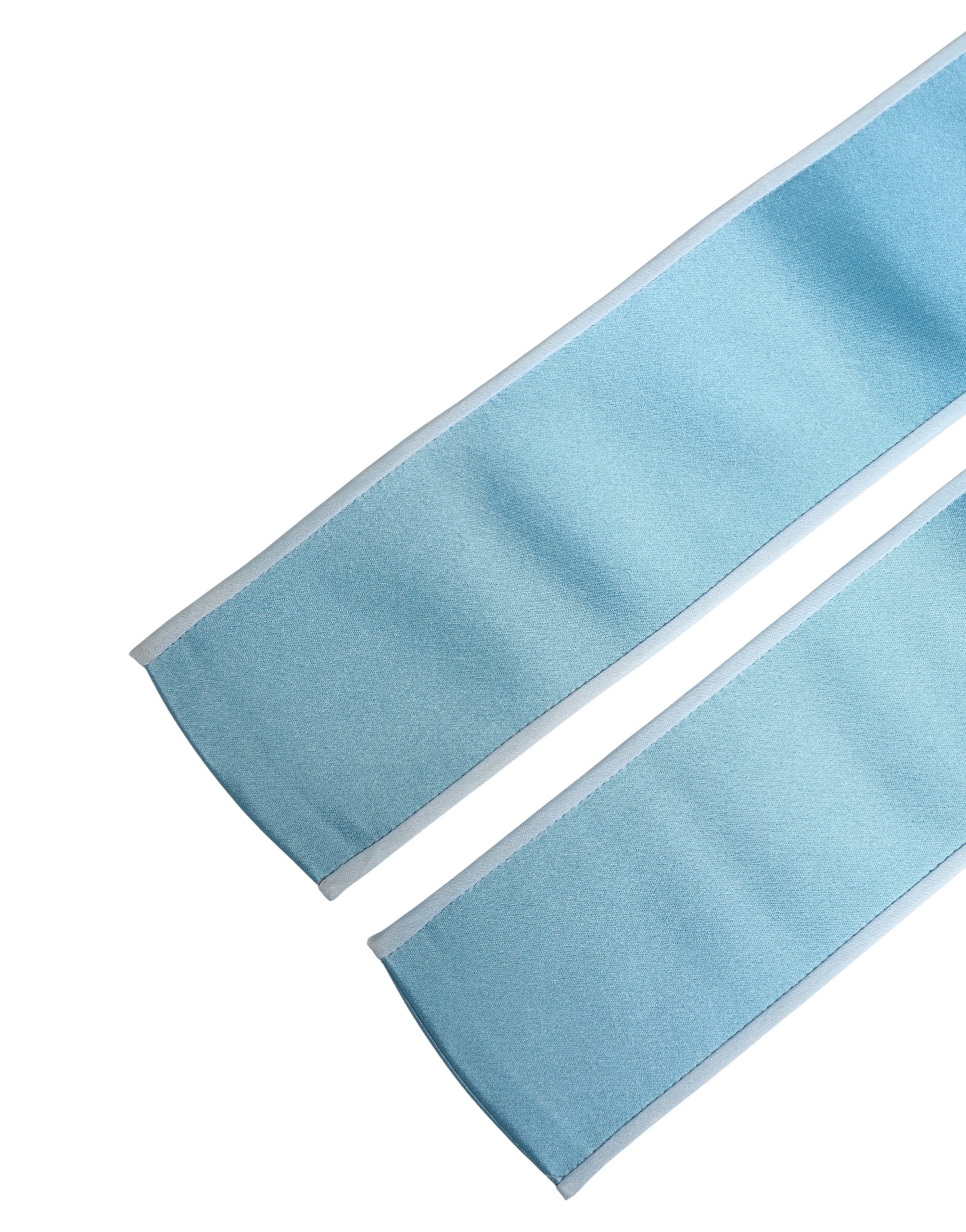 Dolce & Gabbana Light Blue Seidensatin-Taillengürtel für Damen