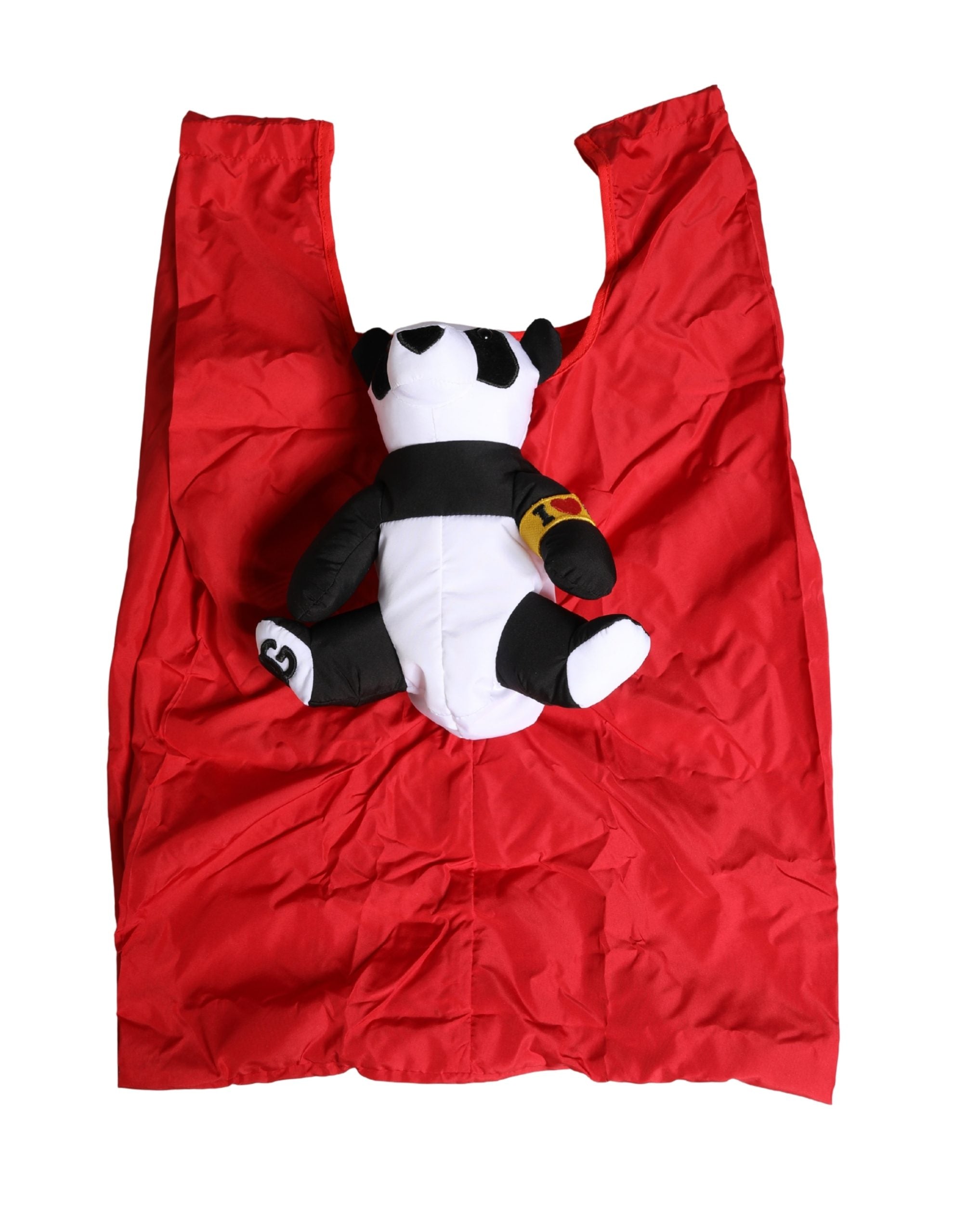 Dolce & Gabbana Heren Rode Polyester Panda Knuffel Ecobag Tote Boodschappentas