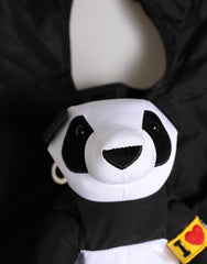 Dolce & Gabbana Herren schwarze Polyester Panda Stofftier-Einkaufstasche