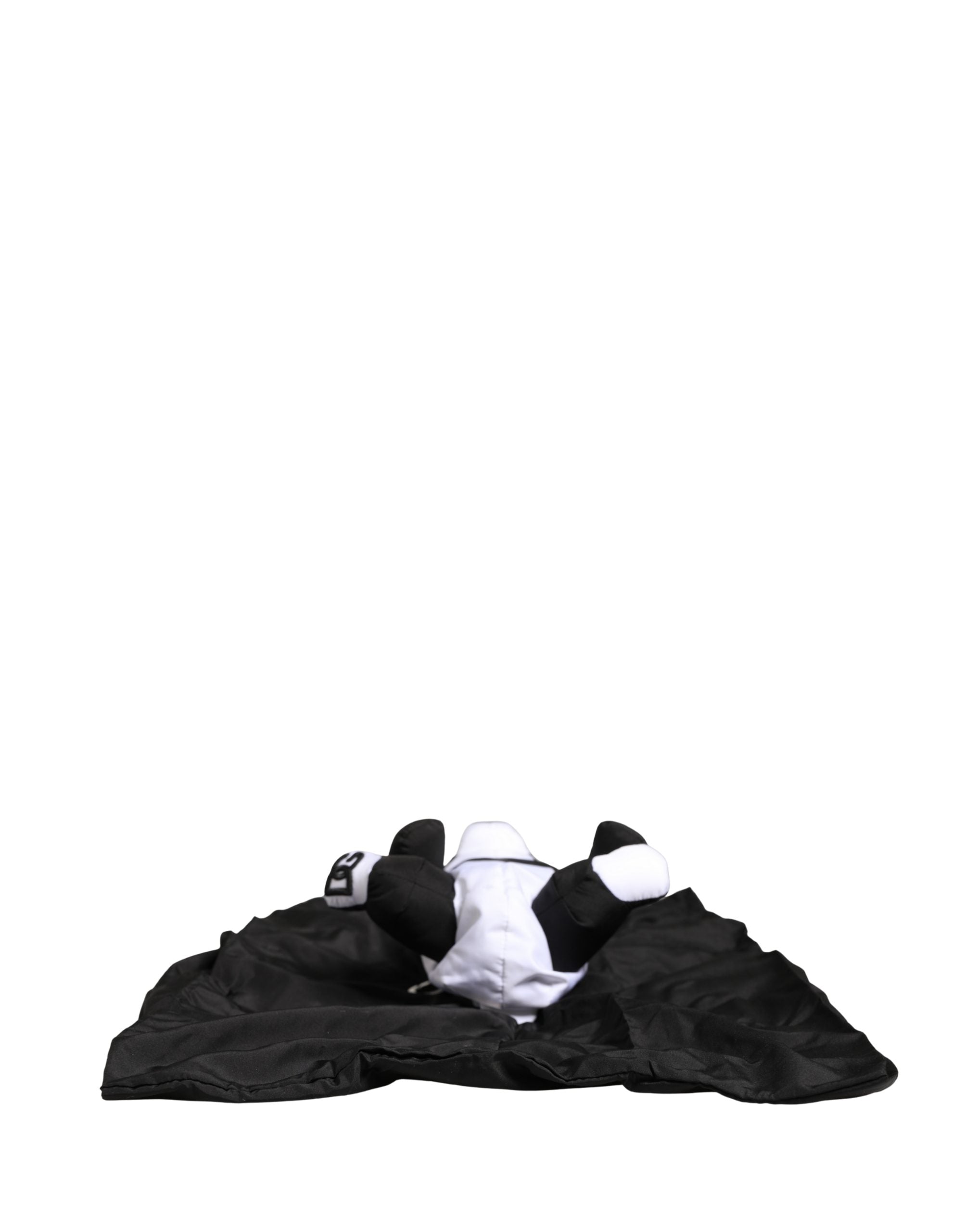 Dolce & Gabbana Herren schwarze Polyester Panda Stofftier-Einkaufstasche