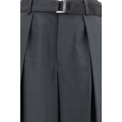 Sacai Gray Polyester Casual Pants