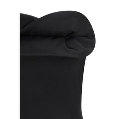 Magda Butrym Black Fleece Wool Corset