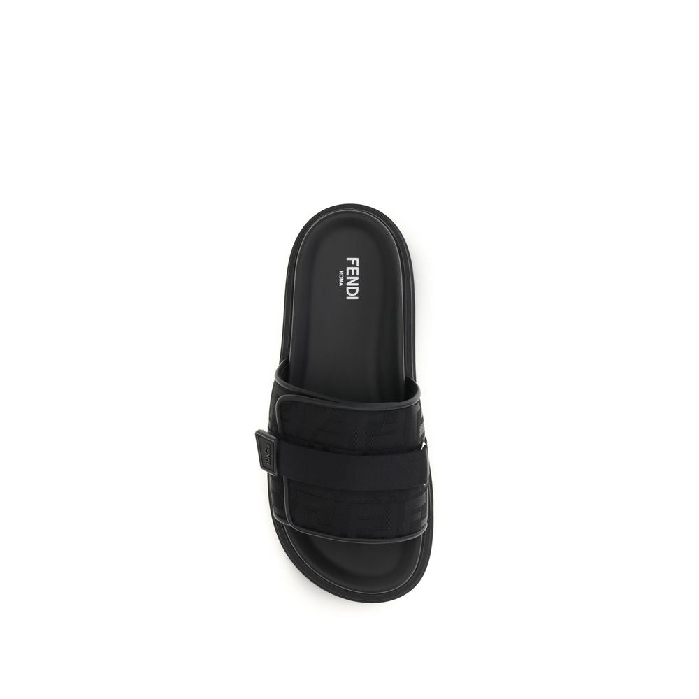 Fendi Zwarte Polyamide Sandalen