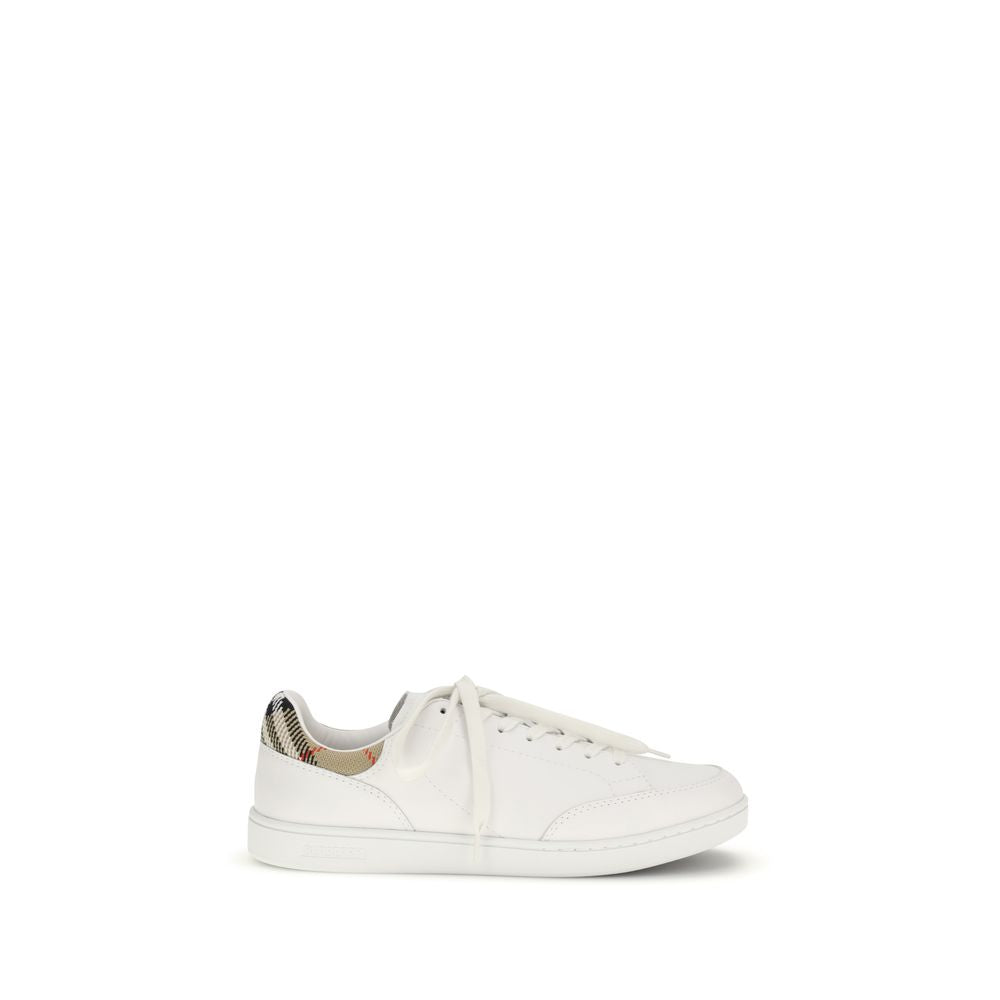Burberry Sneaker aus weißem Kalbsleder Bos Taurus mit niedrigem Schaft