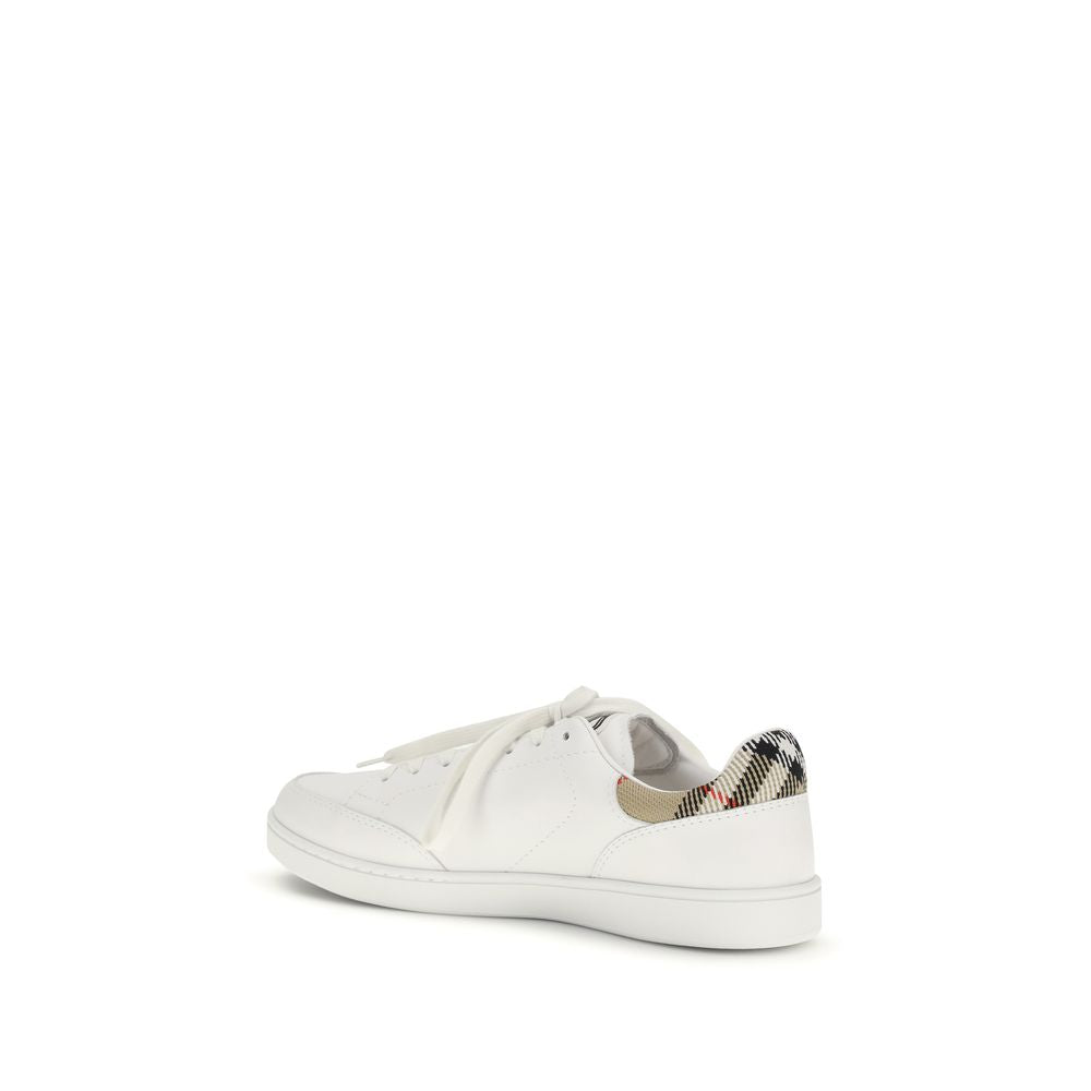 Burberry Sneaker aus weißem Kalbsleder Bos Taurus mit niedrigem Schaft