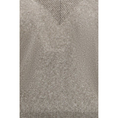 Brunello Cucinelli Braunes Leinen-Sweatshirt