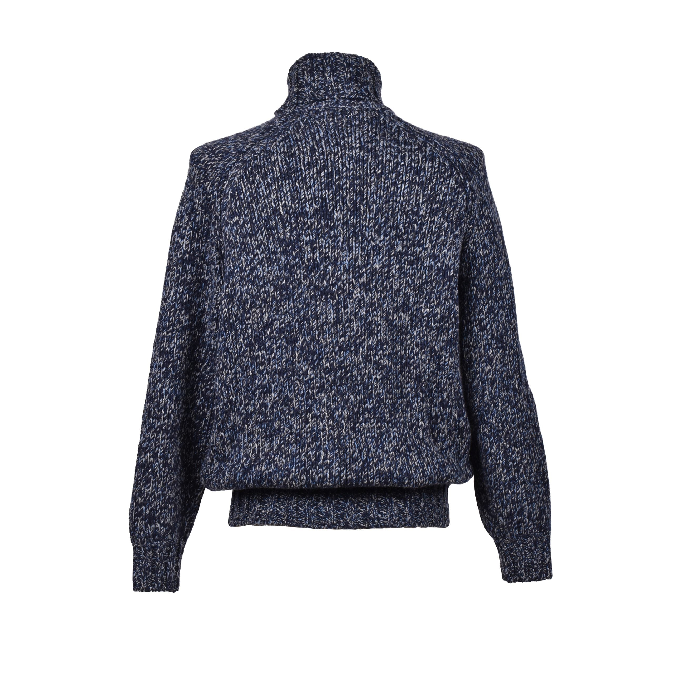 Brunello Cucinelli Blaues Woll-Sweatshirt
