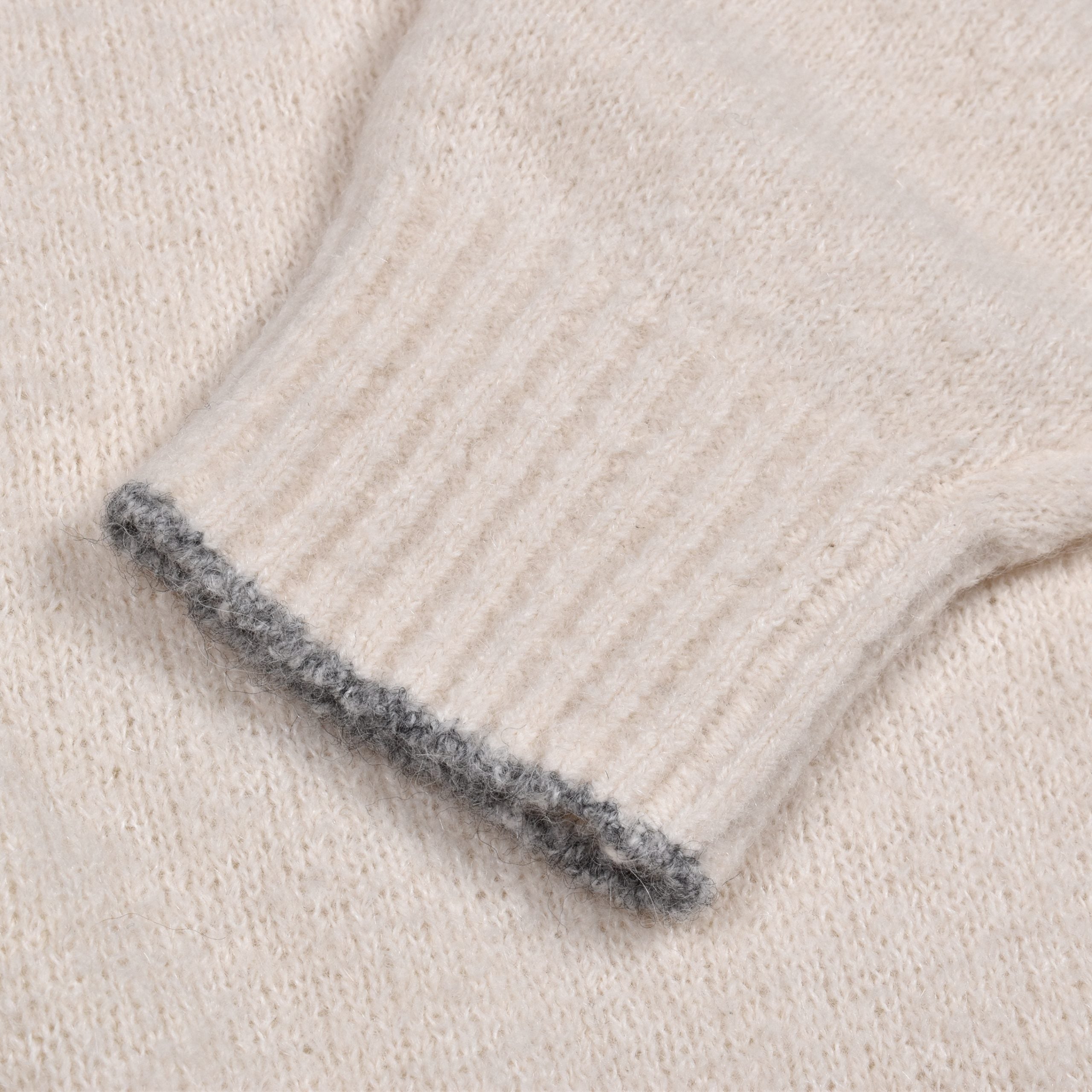 Brunello Cucinelli White Leather Turtleneck