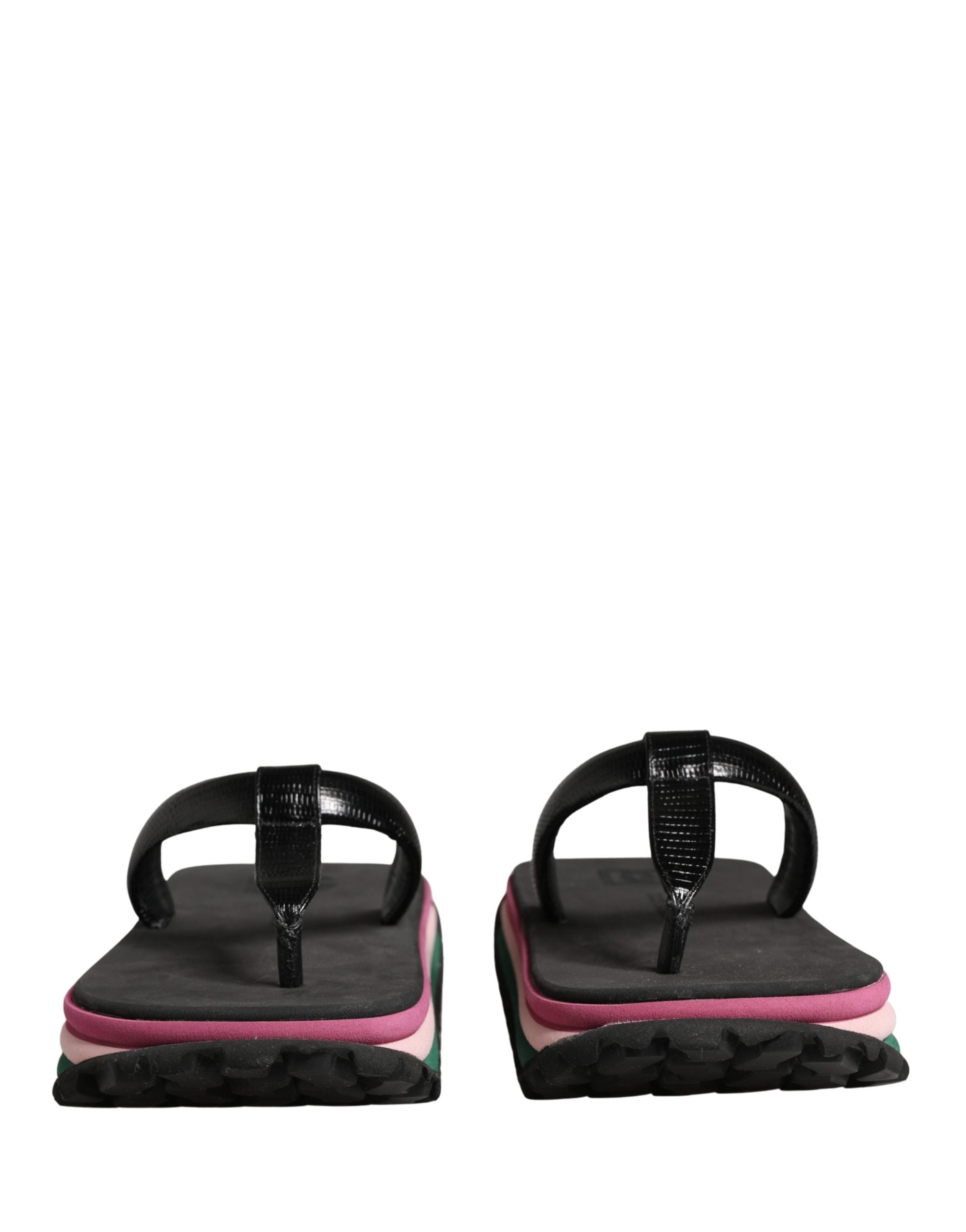 Dolce & Gabbana Multicolor Rubberen Chunky Teenslippers