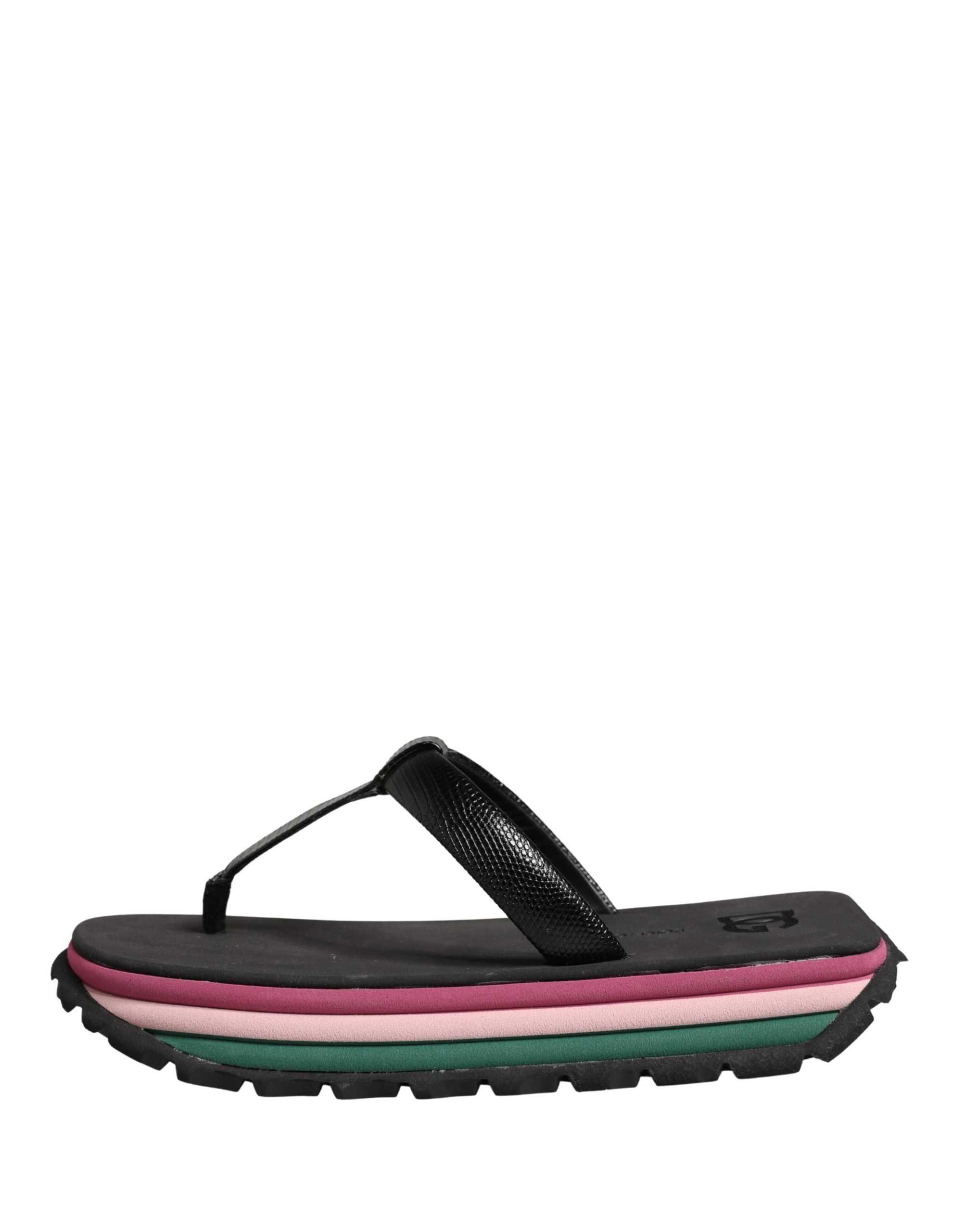 Dolce & Gabbana Multicolor Rubberen Chunky Teenslippers