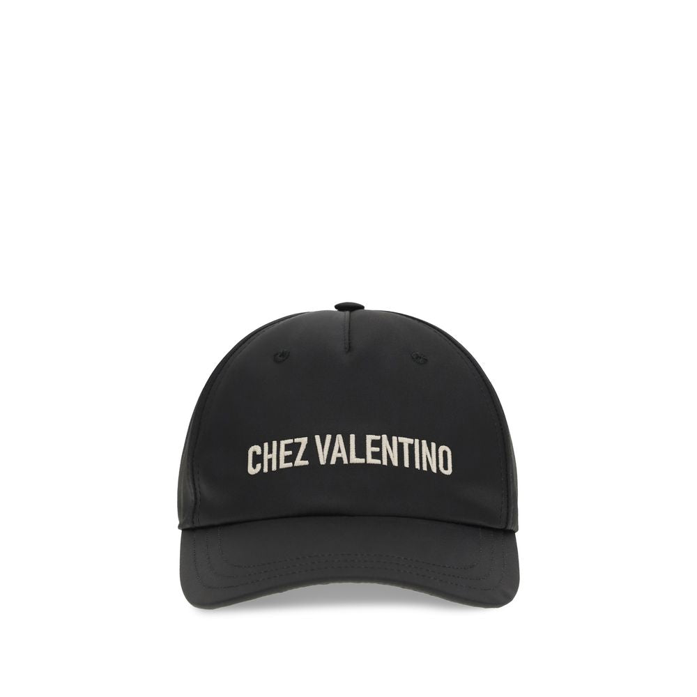 Valentino Garavani Schwarze Baumwollkappe (Baseballkappe)