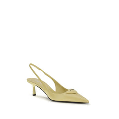 Prada Tweekleurige Kalfsleren Bos Taurus Pumps met Hoge Hak