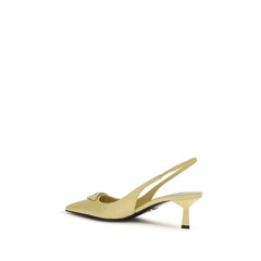 Prada Tweekleurige Kalfsleren Bos Taurus Pumps met Hoge Hak