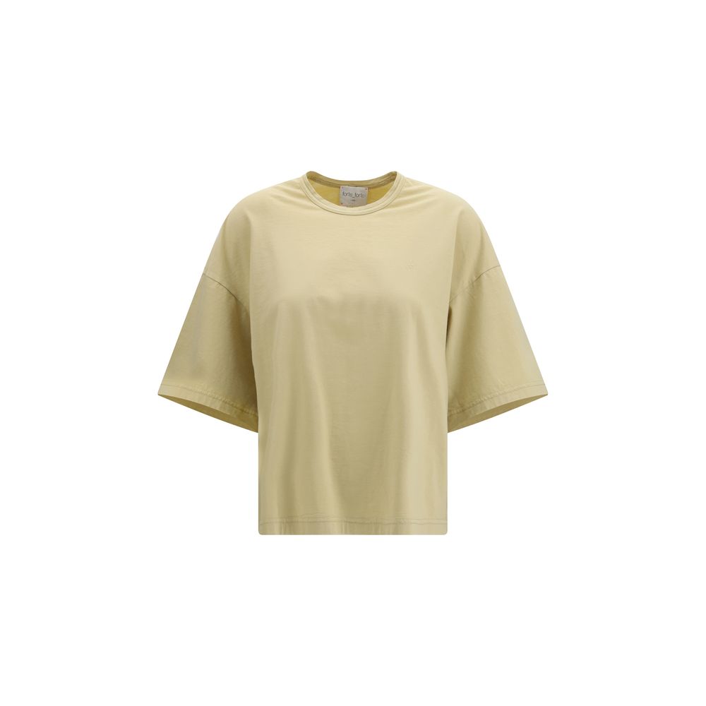 Forte_Forte Beiges Baumwoll-T-Shirt