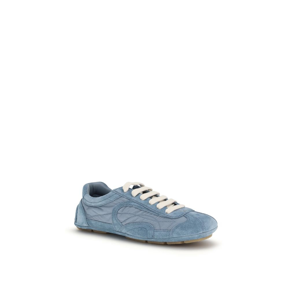 Prada Blauwe Lamsoor Ovis Aries Athletic Sneakers