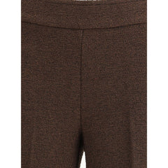Avenue Montaigne Brown Polyester Casual Pants