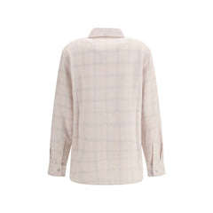 God's True Cashmere White Cashmere Pattern Shirt