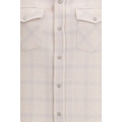 God's True Cashmere White Cashmere Pattern Shirt