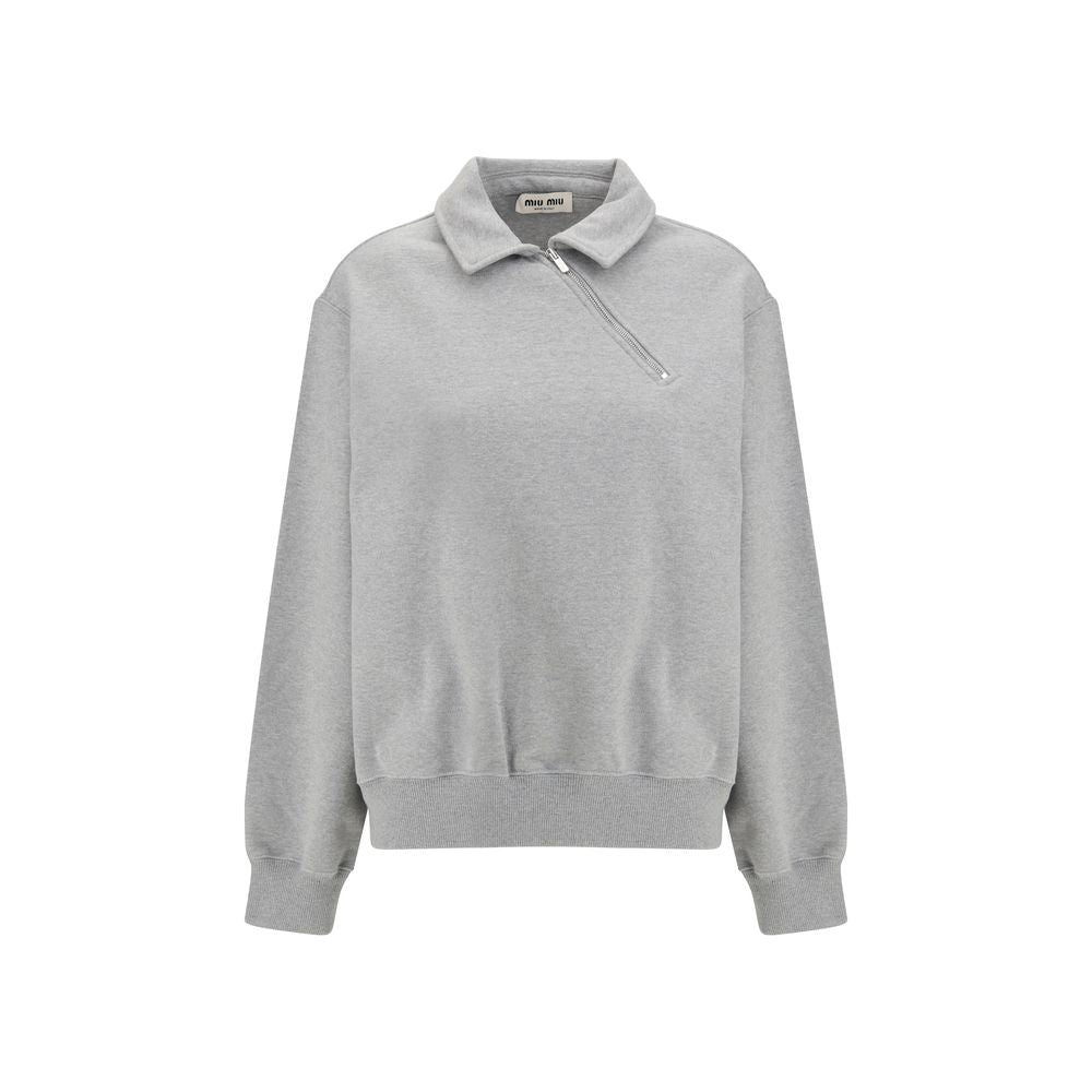 Miu Miu Grau Baumwoll-Sweatshirt