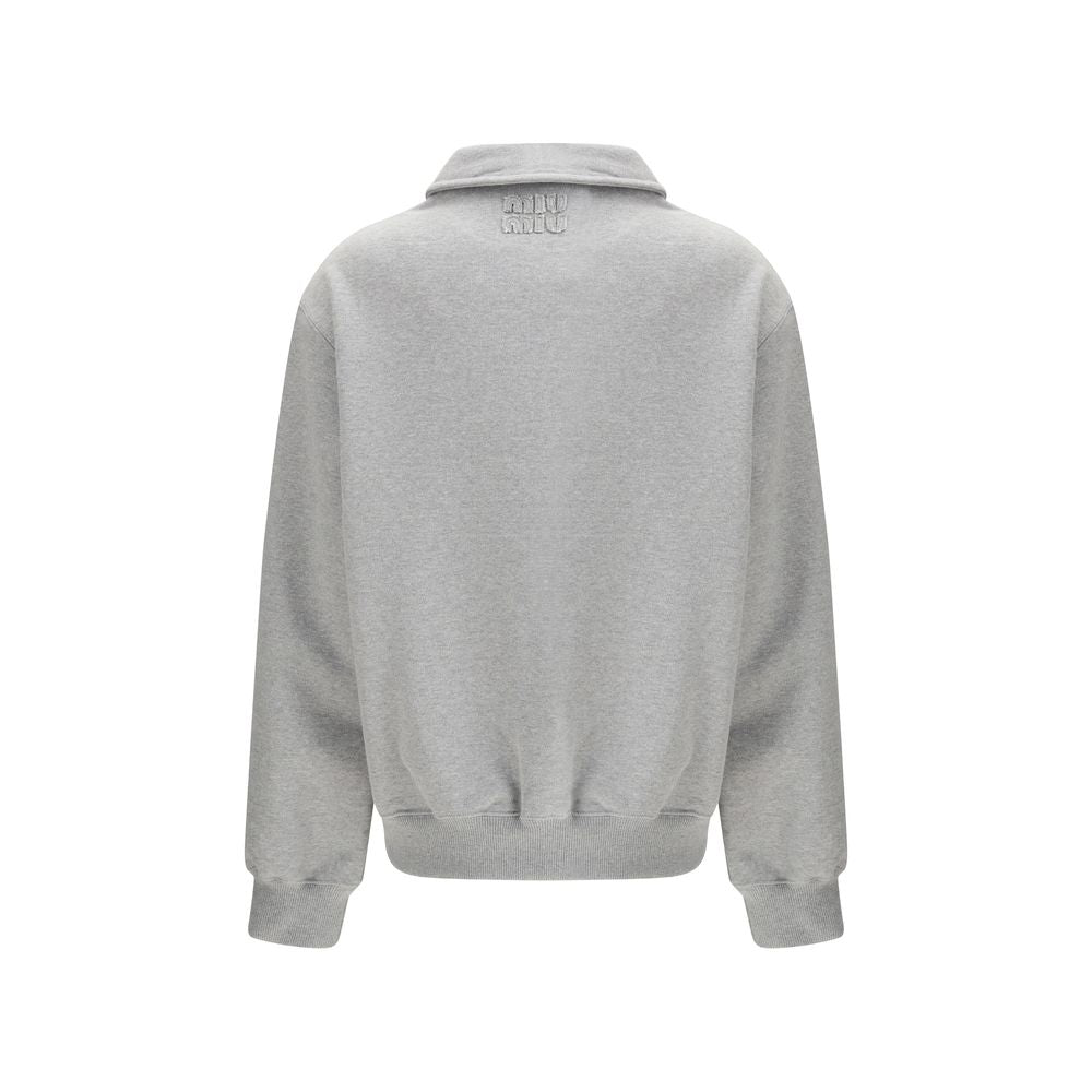Miu Miu Grau Baumwoll-Sweatshirt