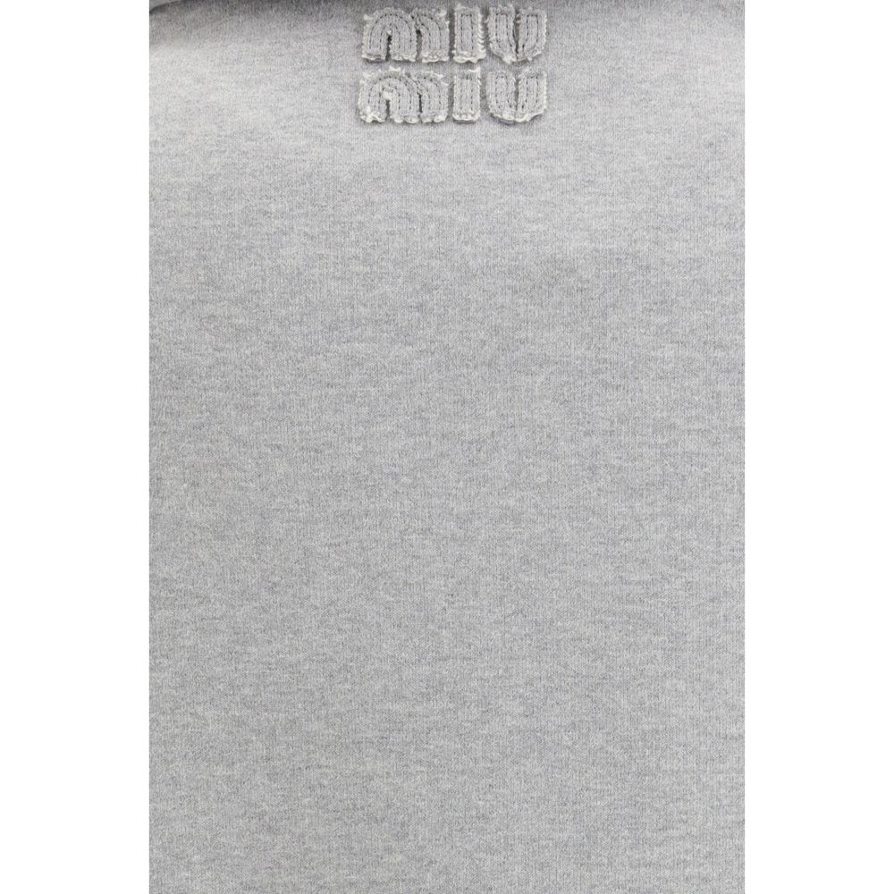 Miu Miu Grau Baumwoll-Sweatshirt