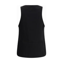 SA SU PHI Zwart Zijden Mouwloos T-shirt