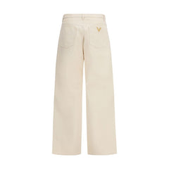 Valentino Garavani Beige Cotton Casual Pants