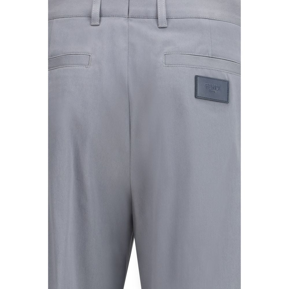 Fendi Graue Freizeithose aus Baumwolle